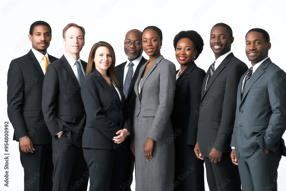 Group Of Diverse Business People On White Background Group Of Diverse Business People On White Background