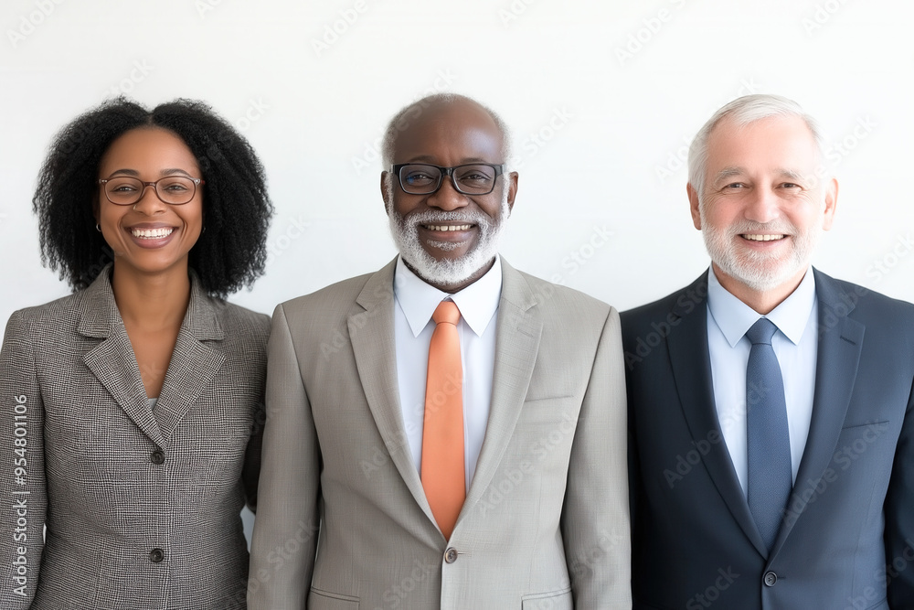Group Of Diverse Business People On White Background Group Of Diverse Business People On White Background