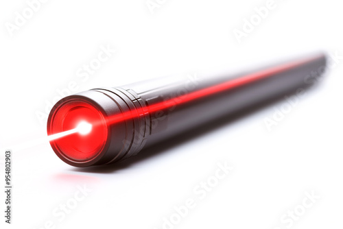 Red Laser On White Background