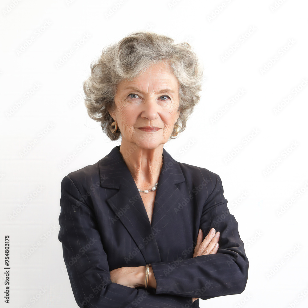 Senior Business Woman On White Background Senior Business Woman On White Background