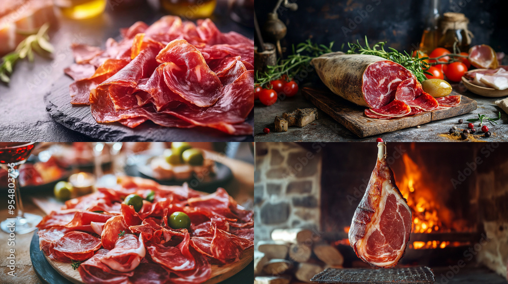 Fototapeta premium meat and vegetables