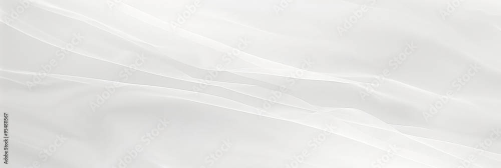 Fototapeta premium Abstract White Soft Fabric Texture Background, White Satin Silky Cloth, Wavy Folds of Cloth Material