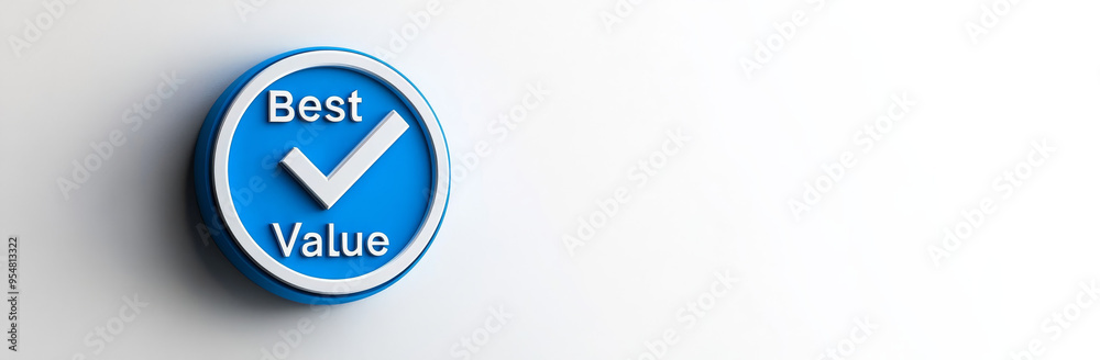 Best value badge with blue circular design and check mark, symbolizing quality and assurance. Best value badge with blue circular design and check mark, symbolizing quality and assurance.