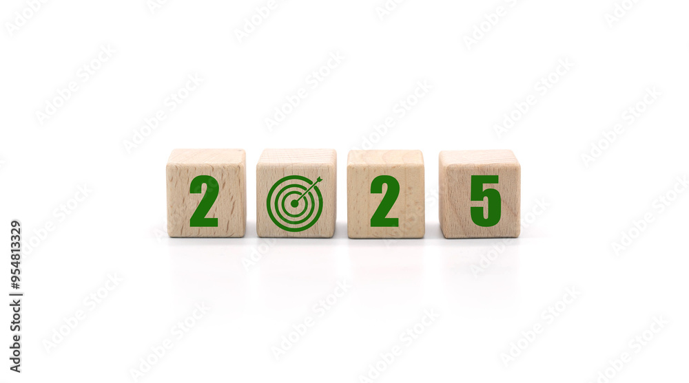 New Year 2025, New Year Real Estate Investment Ideas Wooden blocks spell out New Year 2025, New Year Real Estate Investment Ideas Wooden blocks spell out