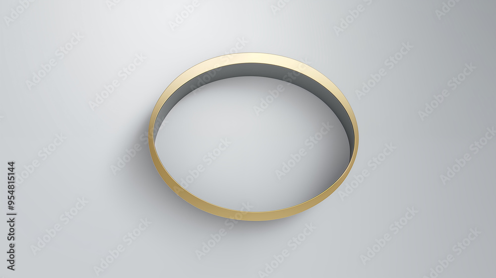 Golden Circular Frame with Minimalist Design on Light Background Golden Circular Frame with Minimalist Design on Light Background