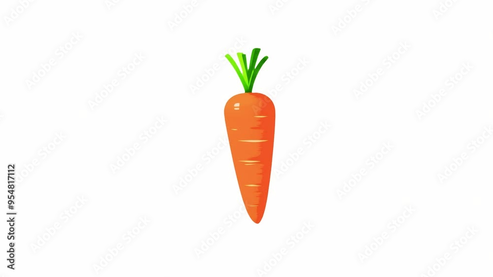 2d model of carrots isolated on a white background. 4k concept of a healthy lifestyle and proper nutrition 2d model of carrots isolated on a white background. 4k concept of a healthy lifestyle and proper nutrition