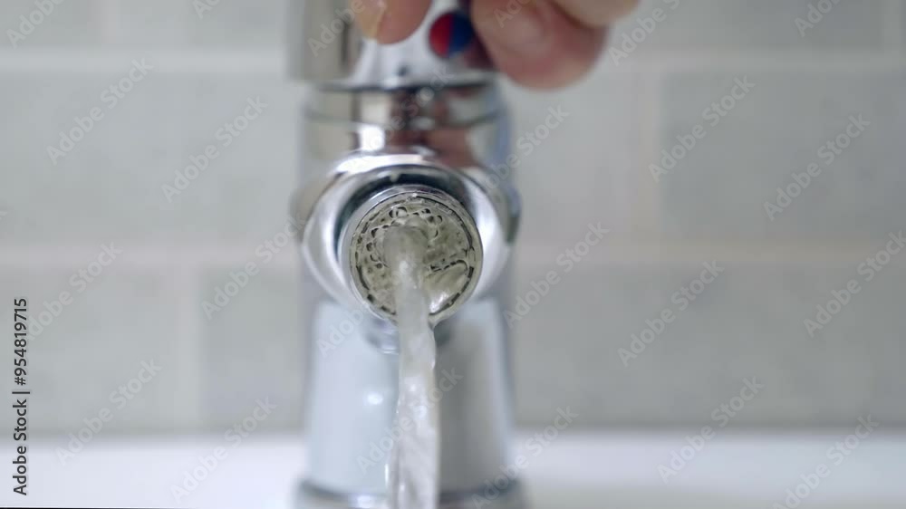 A clogged bidet faucet struggles to release water, resulting in a weak flow due to blockage. A clogged bidet faucet struggles to release water, resulting in a weak flow due to blockage.