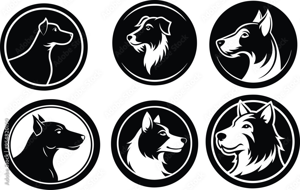 Fototapeta premium Dog logo vector design.eps