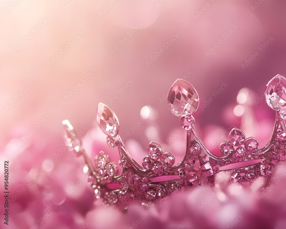 Fototapeta premium pink crown background