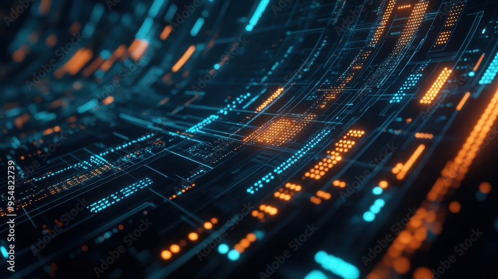 A technical graph of Bitcoin prices displayed on a sleek, futuristic interface, highlighting the volatility and growth of cryptocurrency.