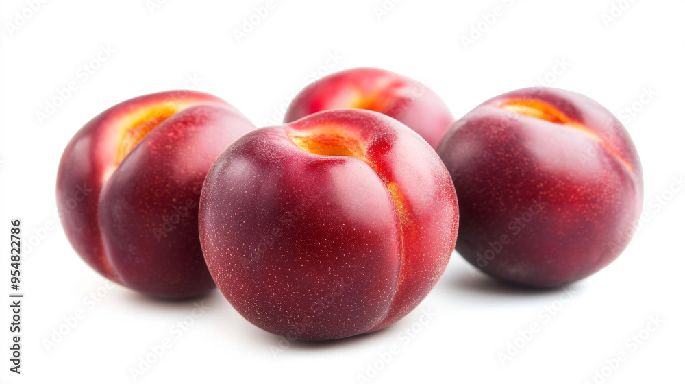 Nectarine fruit isolated on a white background. Nectarine fruit isolated on a white background.