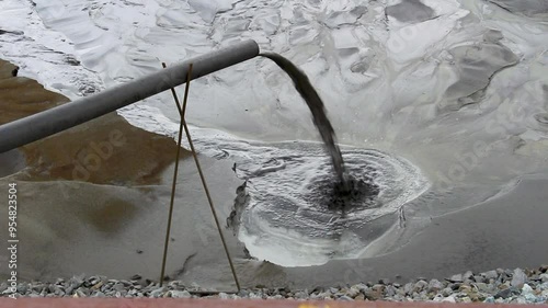 dumping waste into the river
