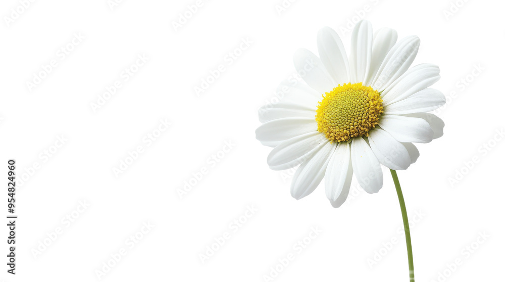 Fototapeta premium Daisy Flower isolated on a transparent background, PNG file, graphic resources 
