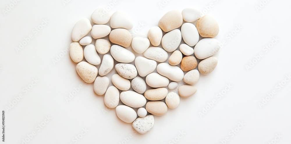 A heart shape made from peach fuzz colored pebbles, expressing love and romance with heart, gems, nature, beauty, and romance A heart shape made from peach fuzz colored pebbles, expressing love and romance with heart, gems, nature, beauty, and romance