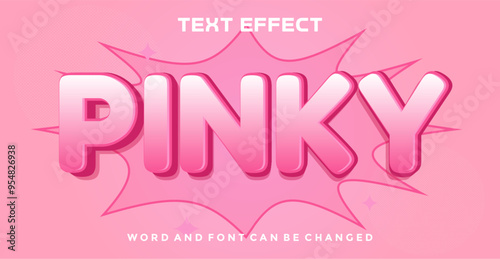 Pinky editable text effect
