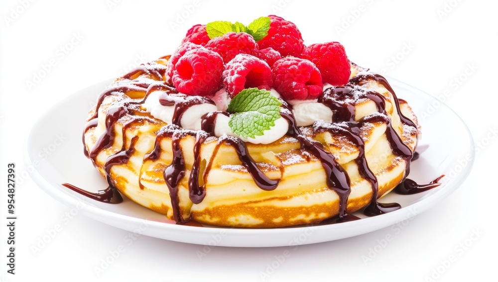 Food breakfast pancakes isolated with white highlights - raspberry, png Food breakfast pancakes isolated with white highlights - raspberry, png