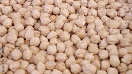 Dry chickpeas at an Italian market stall photo