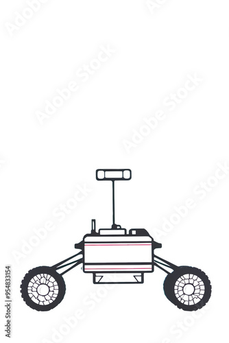 A futuristic robotic rover with advanced technology, designed for exploration and research on various terrains. photo