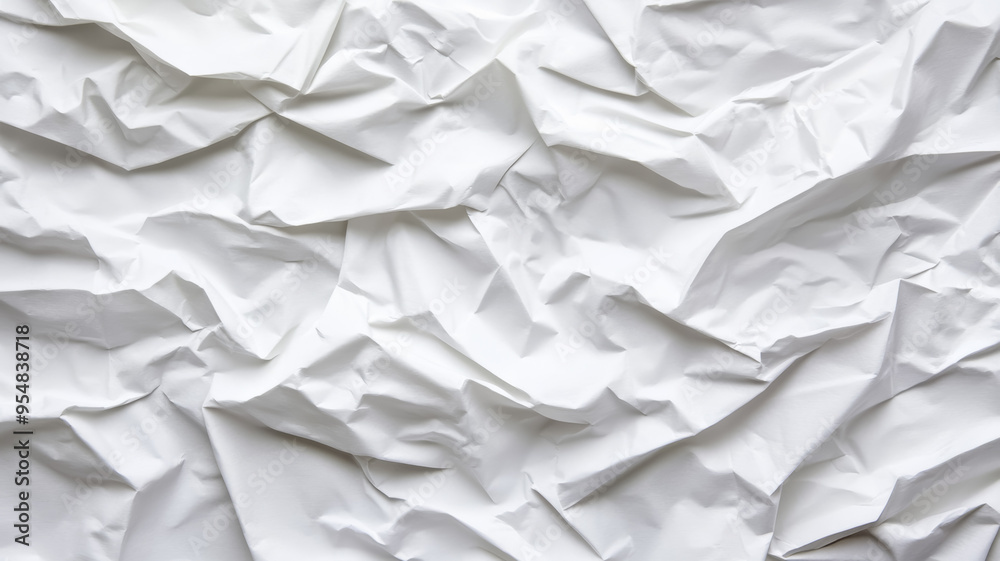 Crumpled white notebook paper background with deep creases and visible folds simple and rugged Crumpled white notebook paper background with deep creases and visible folds simple and rugged