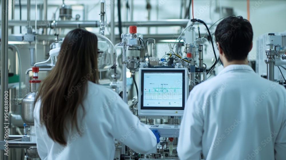 Scientists Conducting Research in a High-Tech Laboratory Scientists Conducting Research in a High-Tech Laboratory