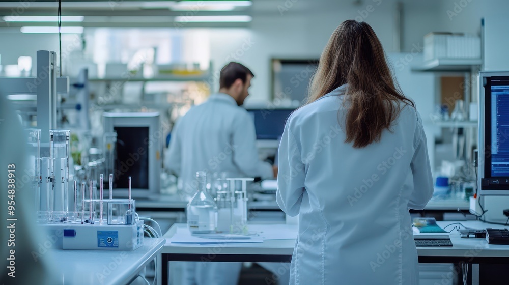 Scientists Conducting Research in a Modern Laboratory Scientists Conducting Research in a Modern Laboratory