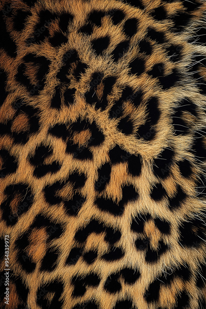 Close-Up View of Leopard Fur Pattern Close-Up View of Leopard Fur Pattern