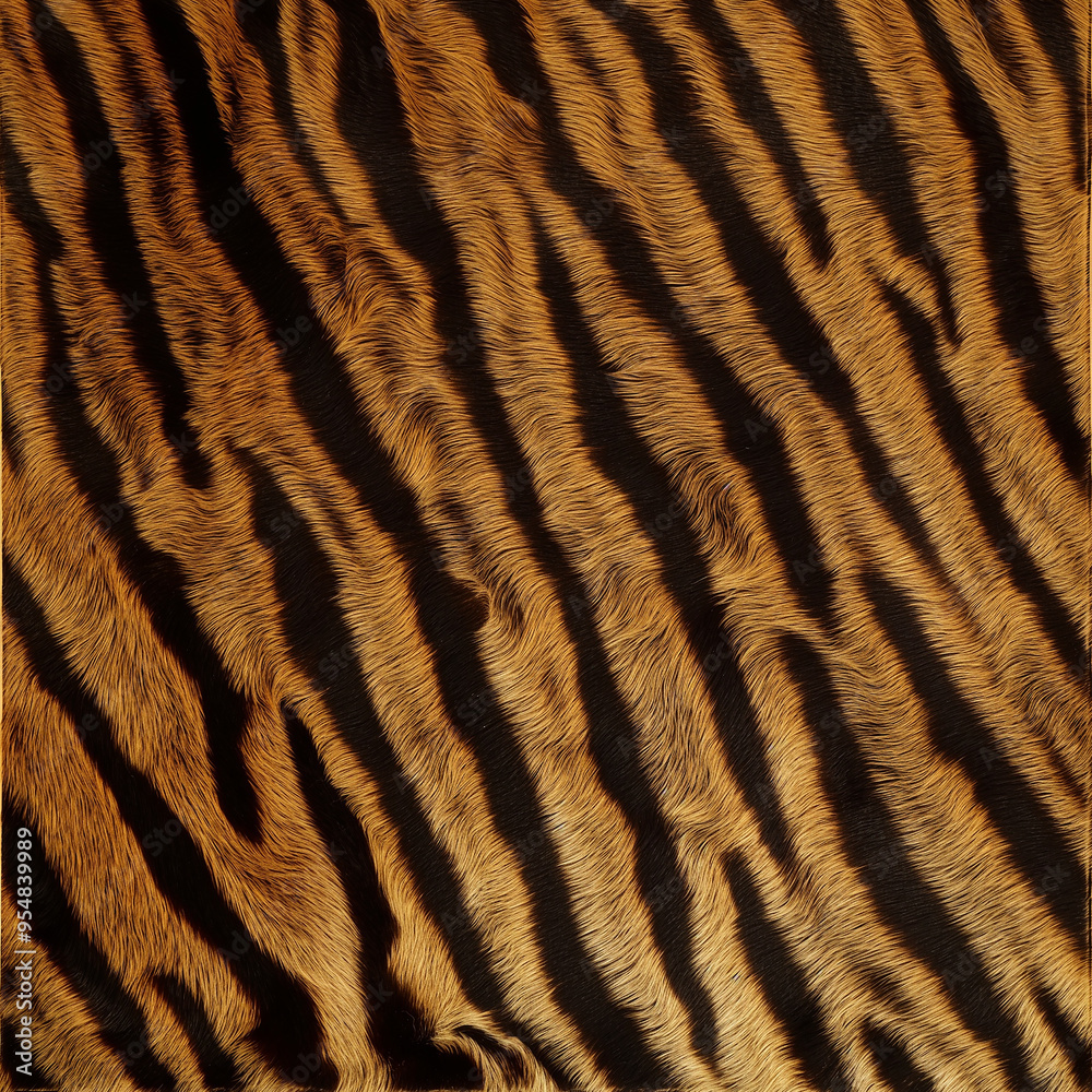 Close-Up View of Embossed Tiger Print Leather Texture Close-Up View of Embossed Tiger Print Leather Texture