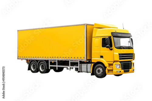 Semitrailer truck against a background. This truck is perfect for use in transportation, logistics, delivery, and commercial freight concepts, particularly in minimalistic designs