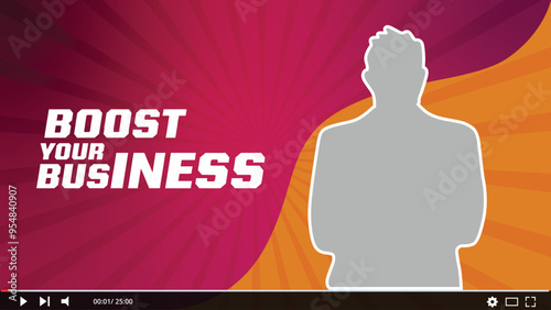 Creative YouTube thumbnail and social media cover design, digital marketing agency live video streaming for business promotion on abstract colorful shapes and white background