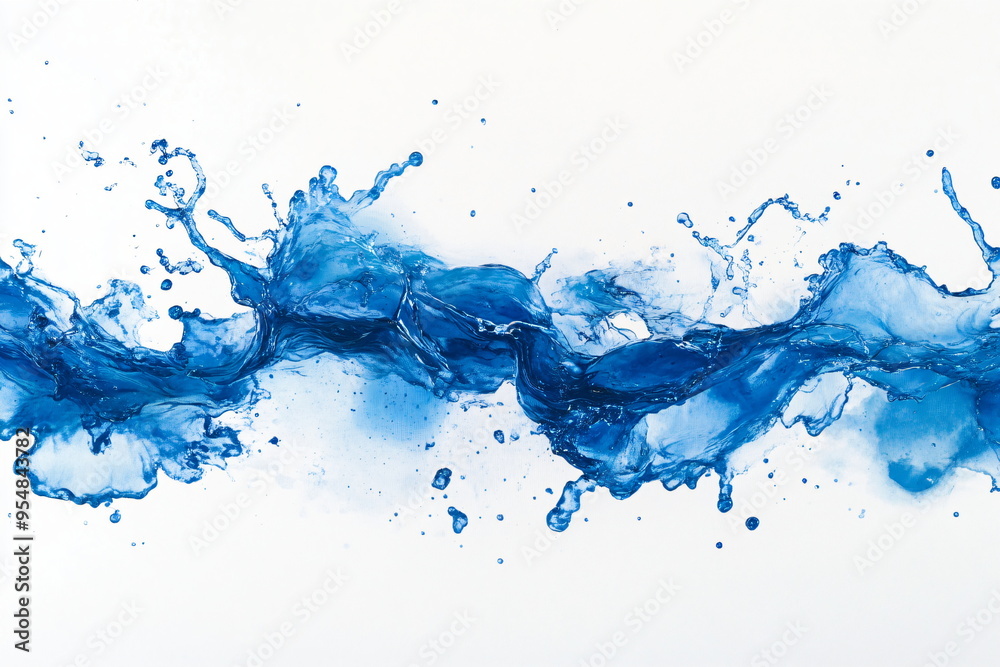 sparks of blue water on white background sparks of blue water on white background