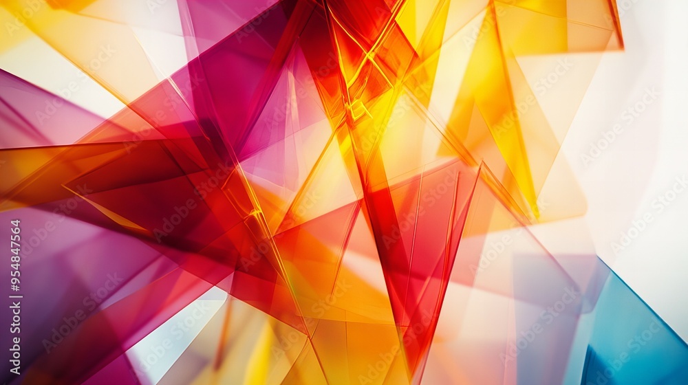Vibrant abstract background with geometric colorful shapes in prismatic spectral light, creating a dynamic art design new beautiful stock image illustration AI Vibrant abstract background with geometric colorful shapes in prismatic spectral light, creating a dynamic art design new beautiful stock image illustration AI