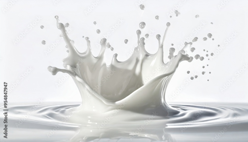 Pure Milk Splash, Creative Milk Explosion, Refreshing Milk Wave Pure Milk Splash, Creative Milk Explosion, Refreshing Milk Wave