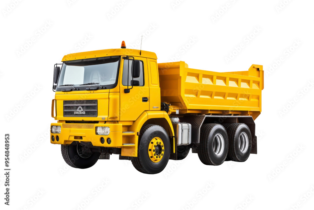 A cargo van for transportation services is isolated on a white background, suitable for mockups, advertising, logistics, and delivery concepts