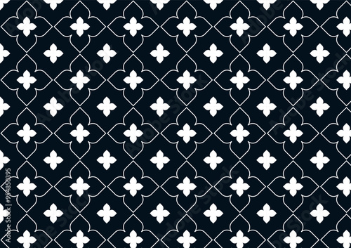 Decoration floral background vector, print, wallpaper, interior seamless repeat pattern EPS10.