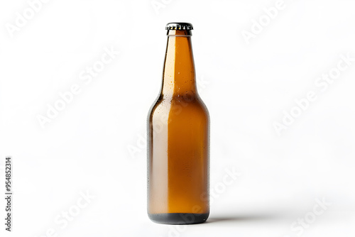 Beer bottle mock up, isolated on white background