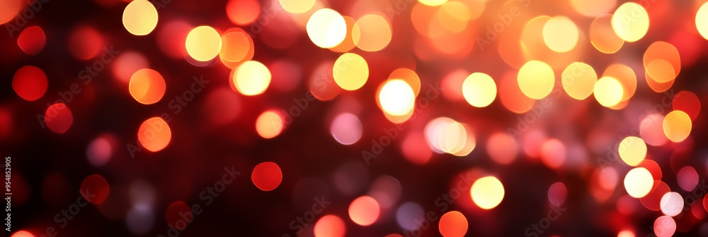 Warm abstract background with glowing red and orange blur bokeh lights blending softly for a cozy feel Warm abstract background with glowing red and orange blur bokeh lights blending softly for a cozy feel