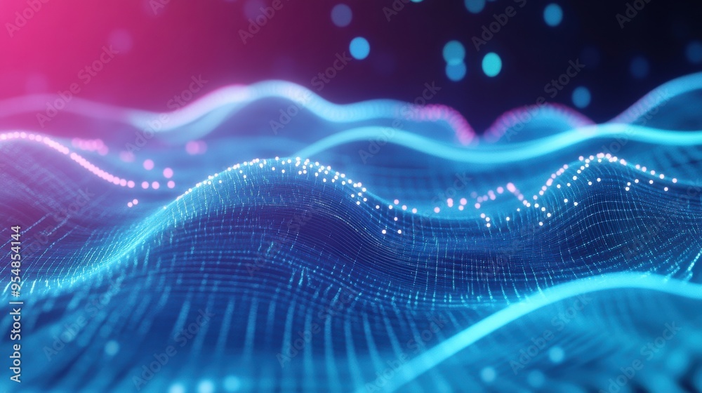 Digitally rendered animation of a futuristic digital landscape with holographic interfaces and floating data points, ideal for technology-themed content Digitally rendered animation of a futuristic digital landscape with holographic interfaces and floating data points, ideal for technology-themed content