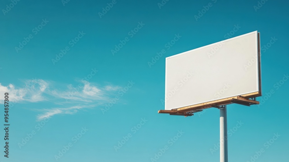 a blank billboard against a clear sky, suggesting possibilities and potential messages a blank billboard against a clear sky, suggesting possibilities and potential messages