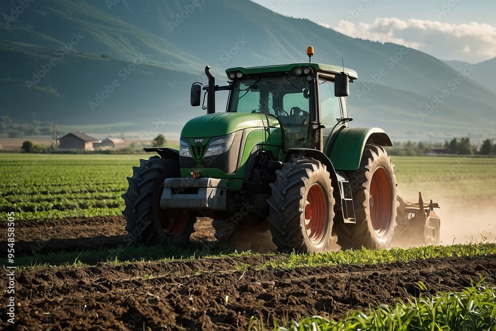Obraz premium tractor in field