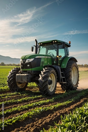 tractor in field