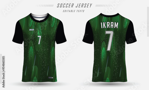 Sports Jersey Green Black