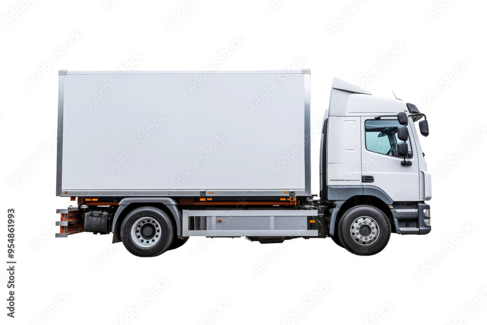 A cargo van for transportation services is isolated on a white background, suitable for mockups, advertising, logistics, and delivery concepts A cargo van for transportation services is isolated on a white background, suitable for mockups, advertising, logistics, and delivery concepts