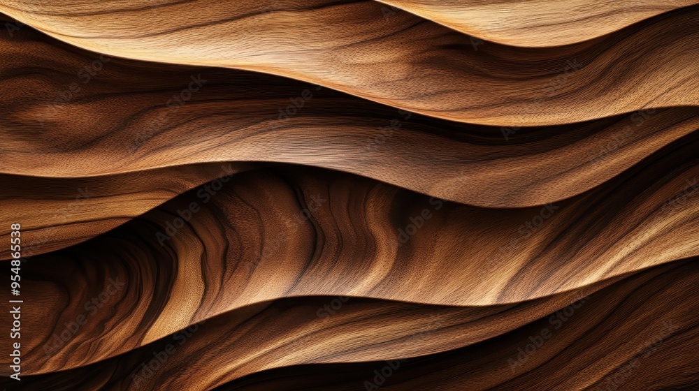 Wavy Wood Grain Texture Background, Abstract Pattern, Dark Brown, Natural Material, Seamless Pattern. Wavy Wood Grain Texture Background, Abstract Pattern, Dark Brown, Natural Material, Seamless Pattern.