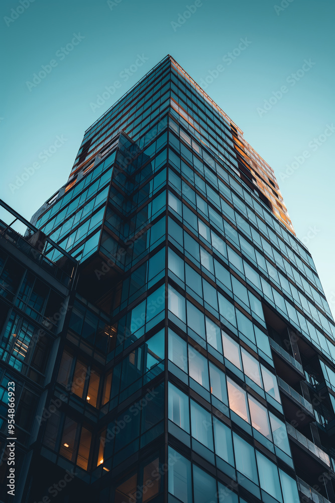 Modern glass skyscraper. Creative background with building perfect for real estate agent website or business related content. Modern glass skyscraper. Creative background with building perfect for real estate agent website or business related content.