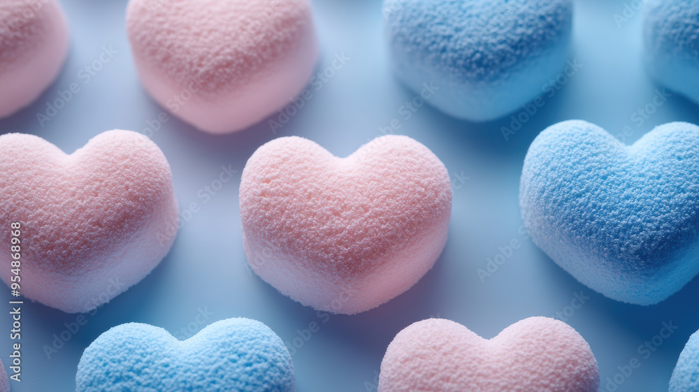 Obraz premium Colorful pastel marshmallows background