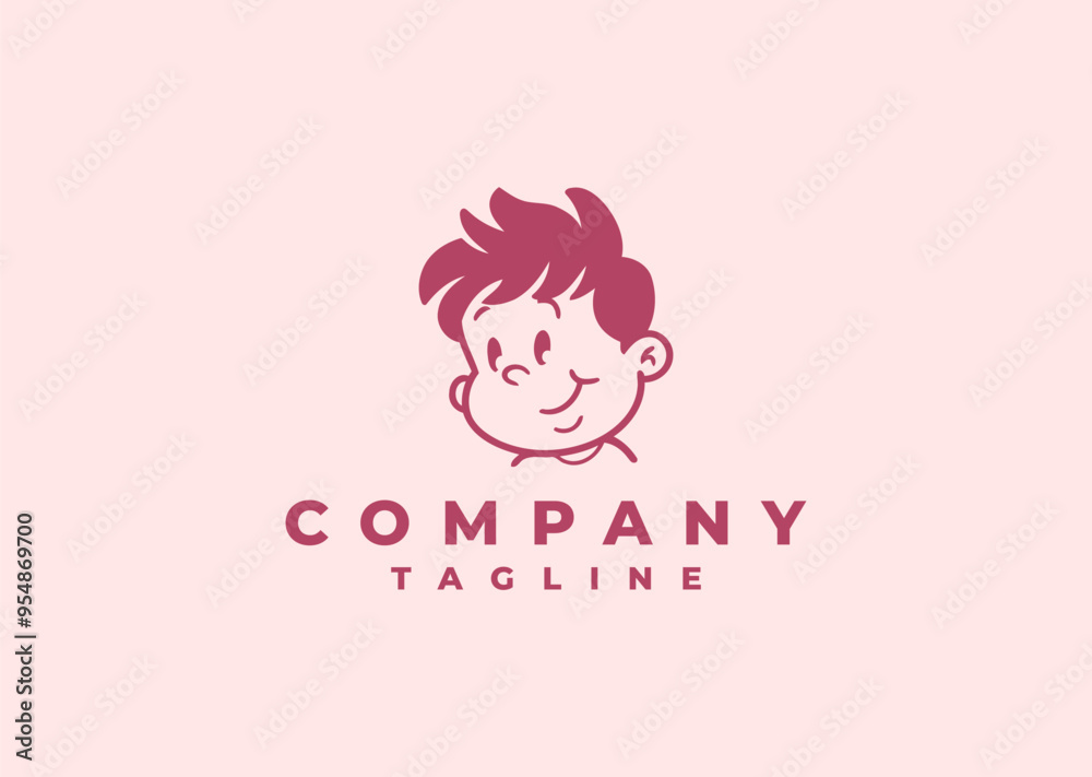 Vector illustration of Baby Modern Logo Design Vector illustration of Baby Modern Logo Design