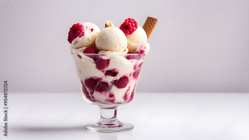 set of raspberry ice cream set of raspberry ice cream