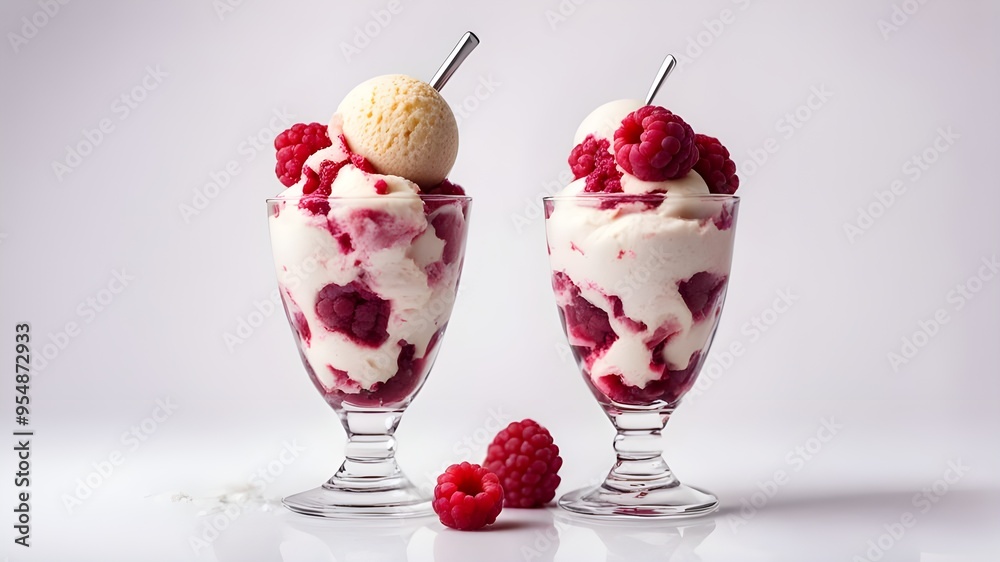set of raspberry ice cream set of raspberry ice cream