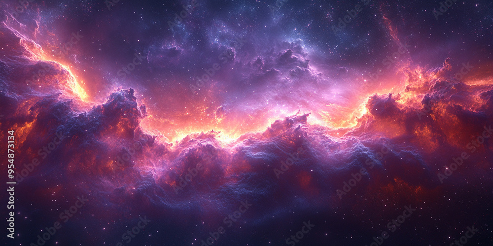 purple energy in outer space