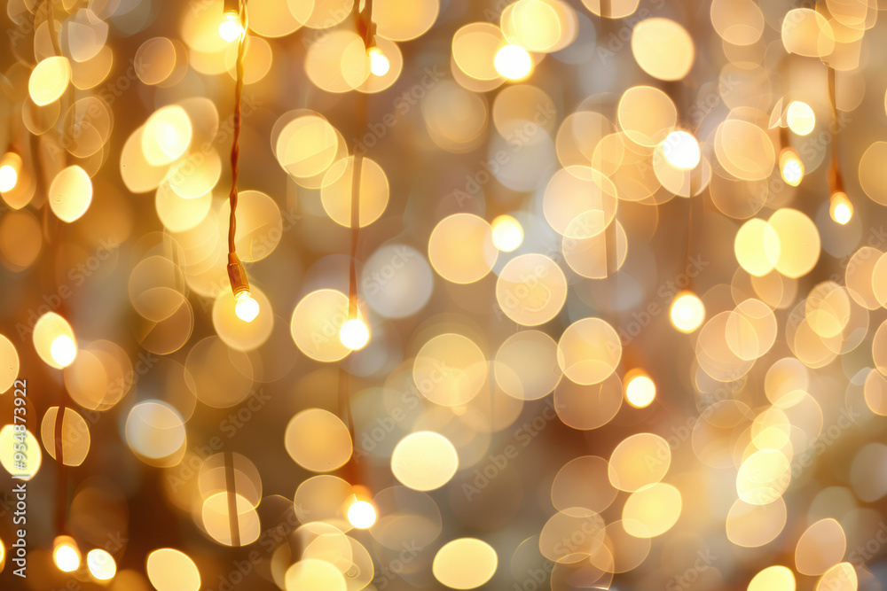 Abstract Gold Bokeh Background